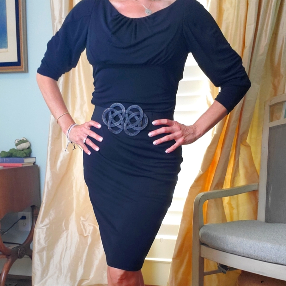 LBD STUNNING DVF 3/4 sleeve dress